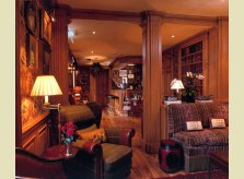 Bar and lounge in waxed pine panelling